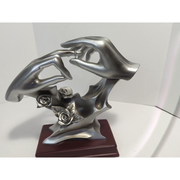 Bond of Marriage “With This Ring” Wedding Gift Sculpture Anniversary - Picture 2 of 10